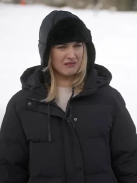 My Secret Santa Alexandra Breckenridge Black Puffer Coat Side