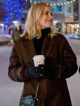 My Secret Santa Alexandra Breckenridge Brown Coat Side