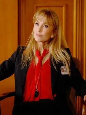 NCIS S22 Rebecca De Mornay Black Blazer Front