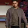 NCIS S23 Wilmer Valderrama Grey Bomber Jacket Front