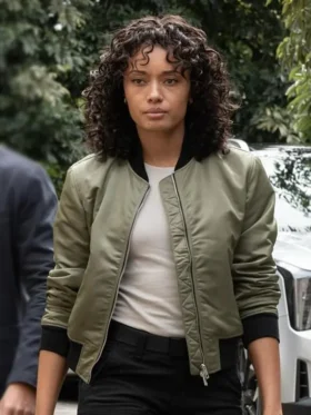 NCIS Sydney S02 Olivia Swann Green Bomber Jacket Side