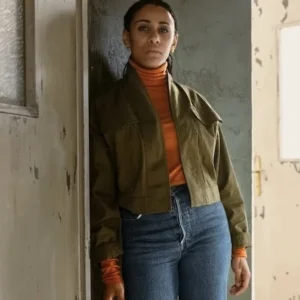 NCIS Tony and Ziva S01 Lara Rossi Green Jacket Side