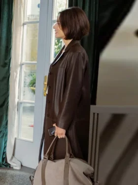 NCIS Tony and Ziva S01 Sophie Mousel Brown Leather Coat