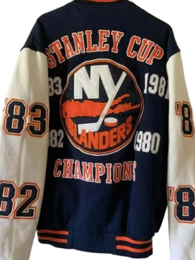 NY Islanders Championship Blue Varsity Jacket