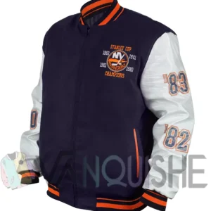 NY Islanders Championship Varsity Jacket Front Look