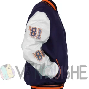 NY Islanders Championship Varsity Jacket Side Look