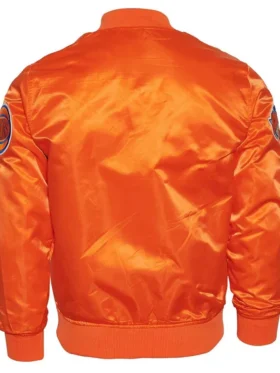 NY Knicks Orange Satin Jacket