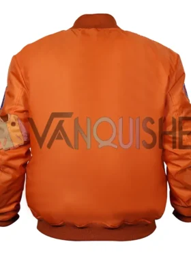 NY Knicks Orange Satin Jacket back