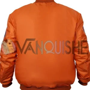 NY Knicks Orange Satin Jacket back