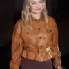 NYC 2025 Kate Hudson Brown Leather Jacket
