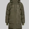 Neo Noir Puffer Jacket Green Color