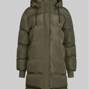 Neo Noir Puffer Jacket Green Color