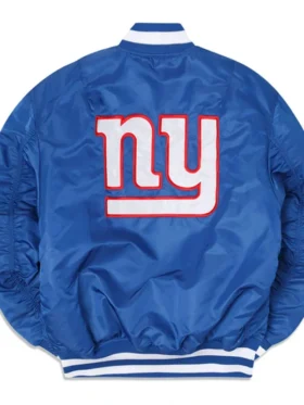 New York Giants Blue Bomber MA-1 Jacket