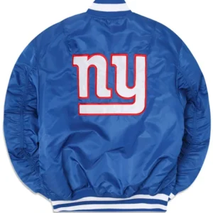 New York Giants Blue Bomber MA-1 Jacket