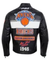 New York Knicks Black Moto Leather Jacket