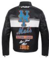 New York Mets Black Leather Jacket