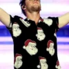 Niall Horan Santa Claus Printed Shirt Front Look