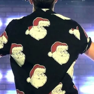 Niall Horan Santa Claus Printed Shirt Back Look