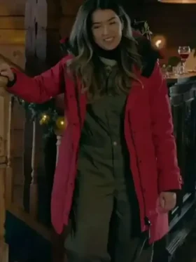 Nichole Sakura The Finnish Line 2024 Red Hooded Jacket