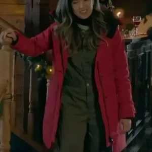 Nichole Sakura The Finnish Line 2024 Red Hooded Jacket