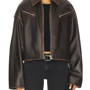 Nobody Wants This S02 Justine Lupe Brown Leather Jacket