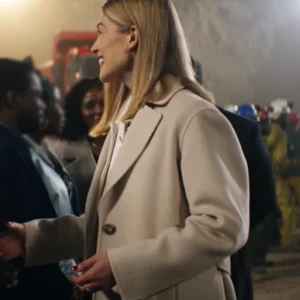 Now You See Me 3 Rosamund Pike Trench Coat Front