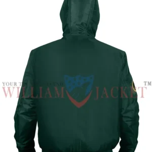 Oakland Athletics Historic L-2B Green Hooded Bomber Jacket back