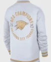 Oklahoma City Thunder 2025 Finals Champions Banner Raising Ceremony Jacket Back Look