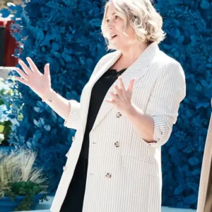 On Brand with Jimmy Fallon Emily Trent White Stripe Blazer