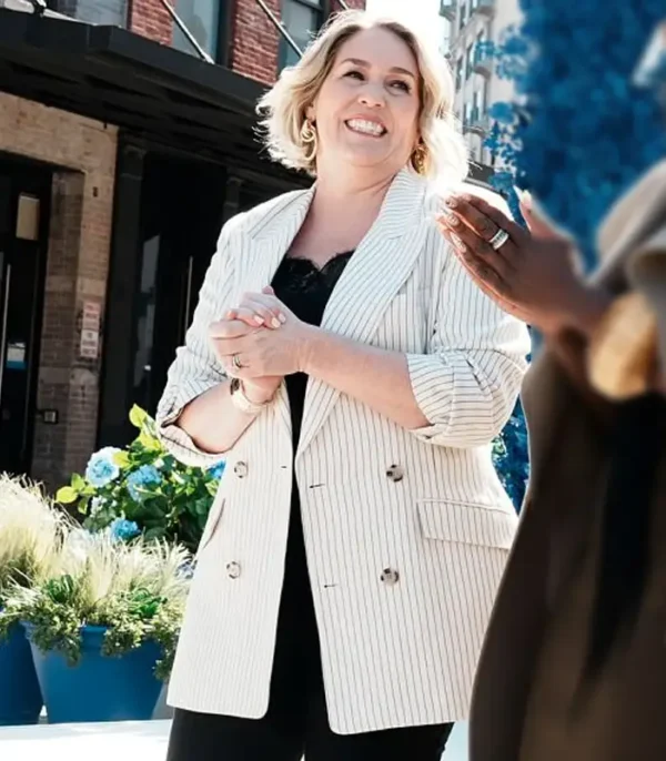 On Brand with Jimmy Fallon Emily Trent Stripe Blazer
