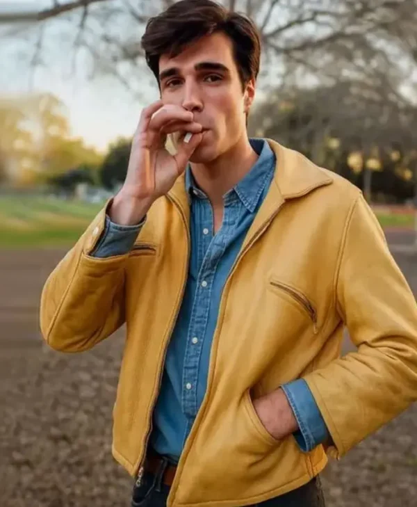 On Swift Horses Jacob Elordi Yellow Jacket Front