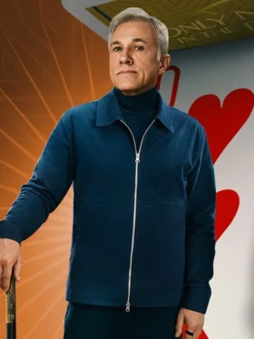 Only Murders in the Building S05 Christoph Waltz Blue Jacket
