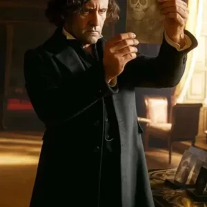 Oscar Isaac Frankenstein 2025 Black Coat