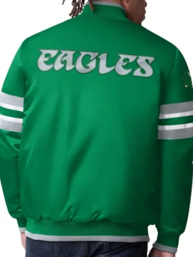 Philadelphia Eagles Green Satin Jacket