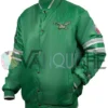 Philadelphia Eagles Green Satin Jacket left