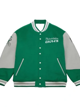 Philadelphia Eagles Green Varsity Jacket Logo