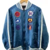 Platonic S02 Seth Rogen Blue Bomber Jacket Back