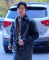 Queen Mantis S01 Jang Dong-yoon Black Leather Jacket Side