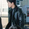 Queen Mantis S01 Jang Dong-yoon Shearling Leather Jacket Back