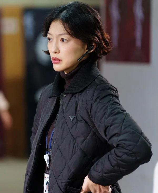 Queen Mantis S01 Lee El Black Quilted Jacket Side