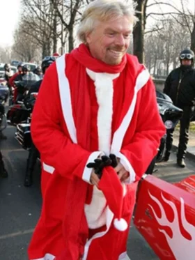 Richard Branson Christmas Coat Front look
