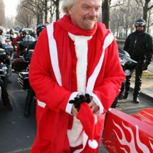 Richard Branson Christmas Coat Front look