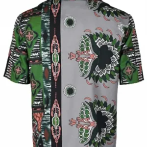 Shop the Official Dalton Look: Jake Gyllenhaal's 'Road House' Green Printed Shirt Back Look