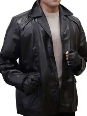 Rocky Balboa Film Sylvester Stallone Black Leather Coat