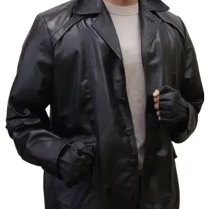 Rocky Balboa Film Sylvester Stallone Black Leather Coat