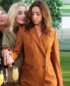 SNL Audrey Plaza Brown Blazer Side