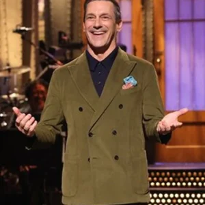 SNL Jon Hamm Green Blazer Front