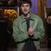 SNL Timothée Chalamet Green Leather Jacket Back