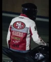 San Francisco 49ers Moto Jacket Back Look