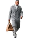 Saquon Barkley Grey Wool Coat Mens Front Look